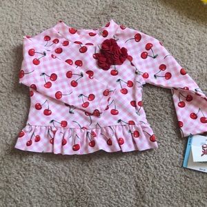 Cherry print rash guard